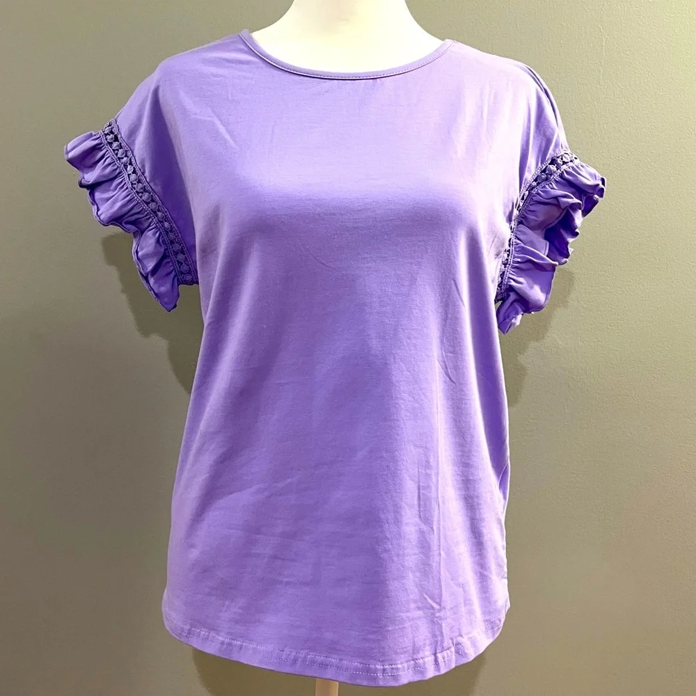 SHEIN | Ruffle Sleeve Top - Picture 3 of 7